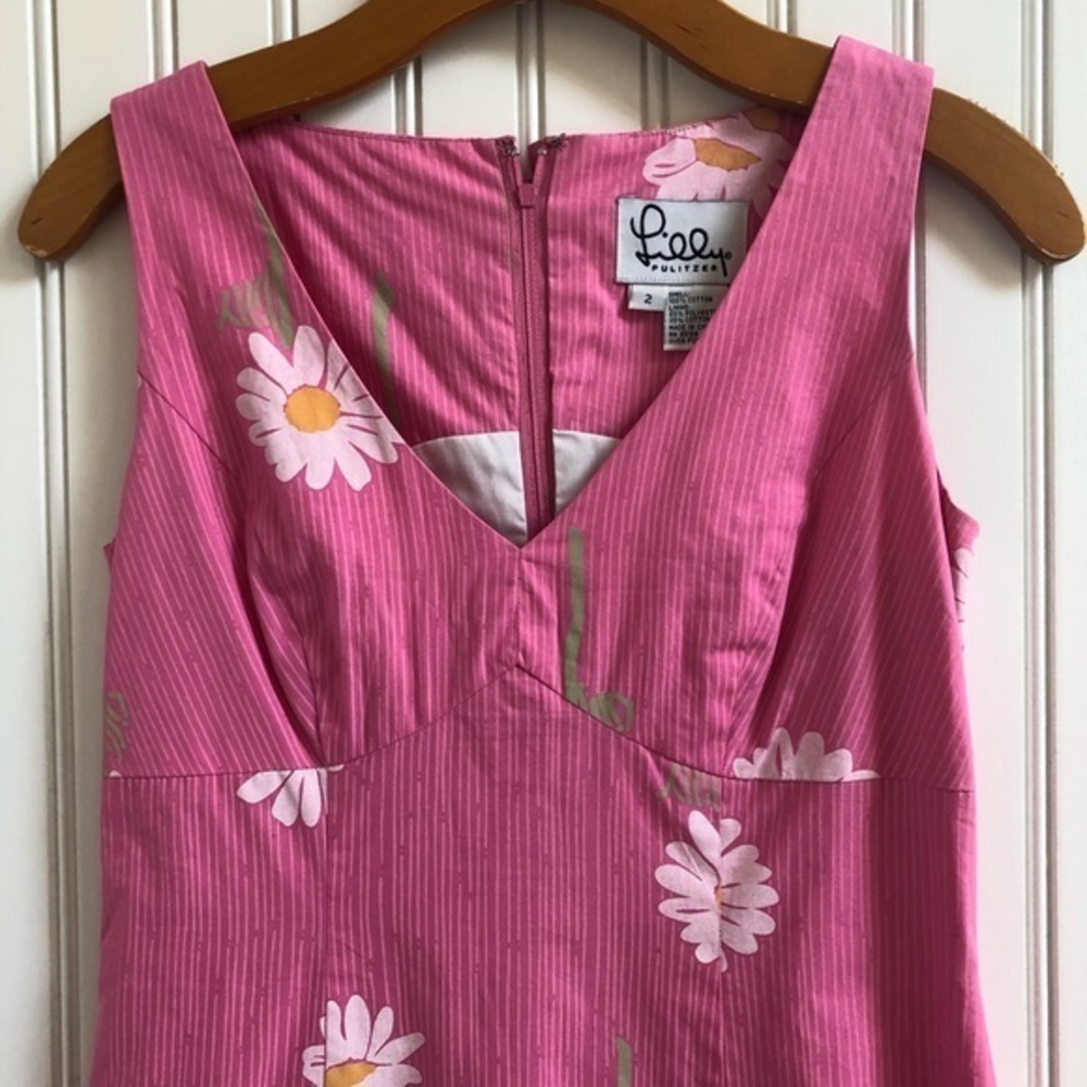 Lilly Pulitzer Pink Daisy Print Dress | Size 2